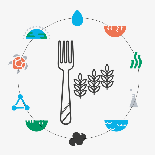 Illustration autour du thème de l'alimentation